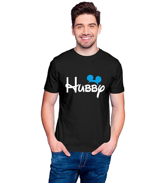 Personalized Couple T-Shirts - Custom Hubby and Wifey Matching Tshirt with Names