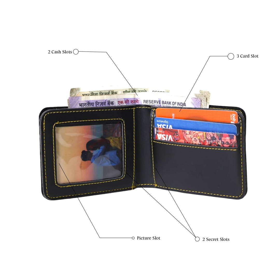 Personalized Customized Leather Wallet for Men – Custom Name & Charm Engraved Men’s Purse