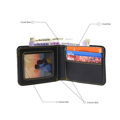 Personalized Customized Leather Wallet for Men – Custom Name & Charm Engraved Men’s Purse