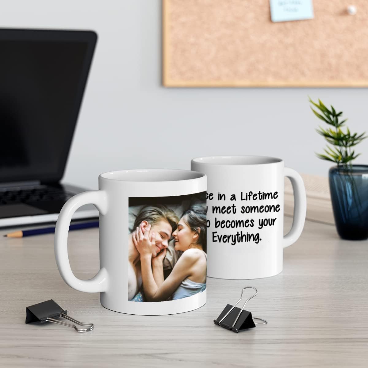 Personalized Photo Mug with Custom Message – Premium White Coffee Mug Gift for Couples, Personalized Birthday Gift for Husband, Wife, Brother, Sister, Friends, Mom, Dad.