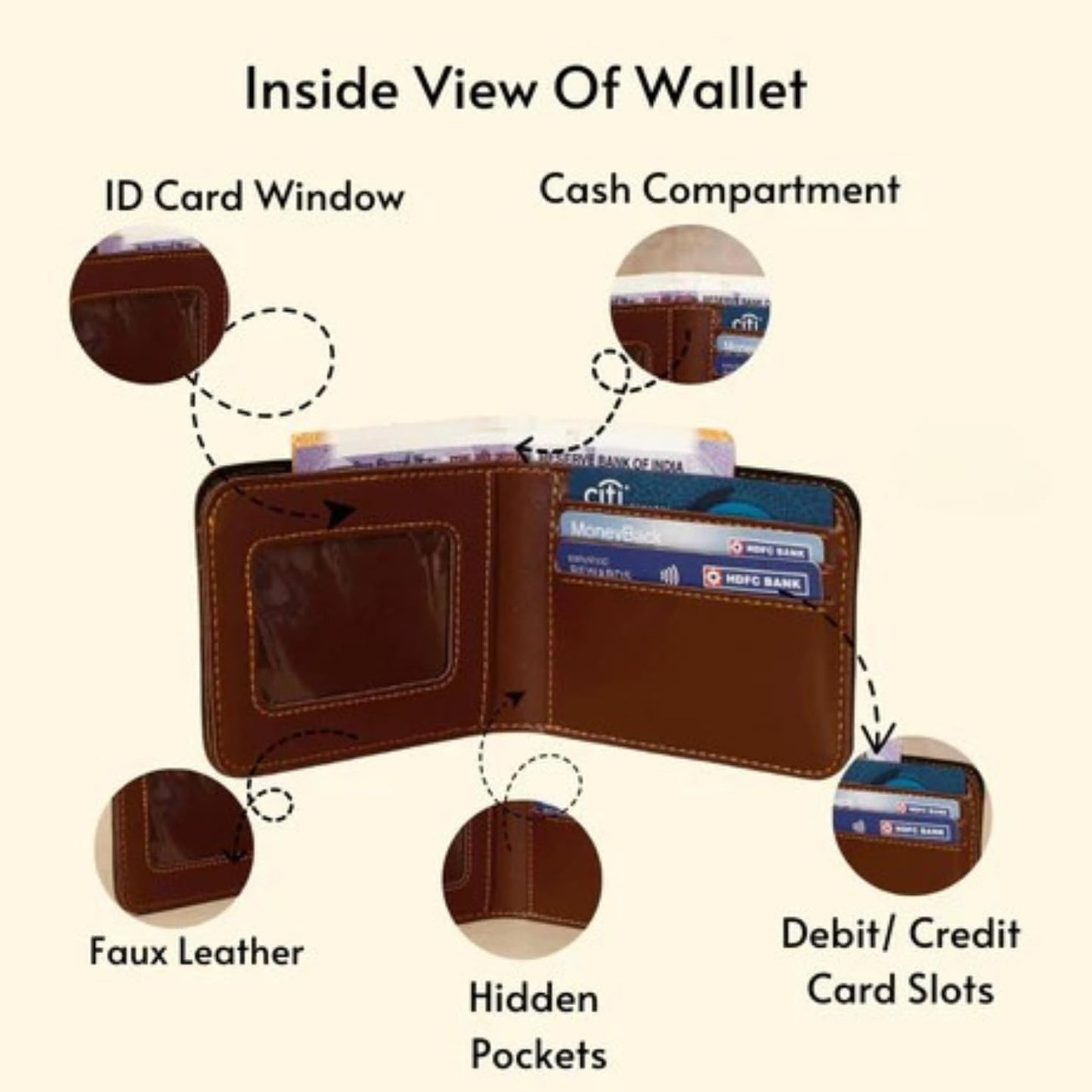 Personalized Customized Leather Wallet for Men – Custom Name & Charm Engraved Men’s Purse