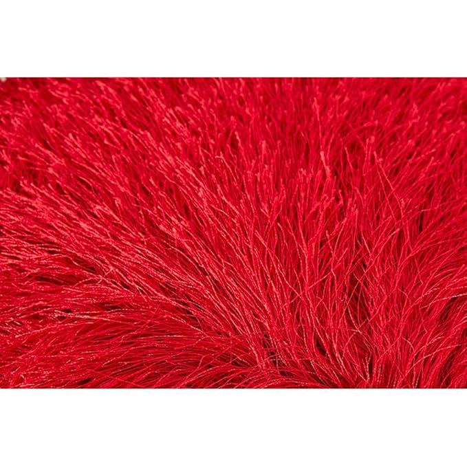 Personalized Red Fur Heart-Shaped Photo Pillow with Free Keychain – Romantic Valentine’s Day Gift