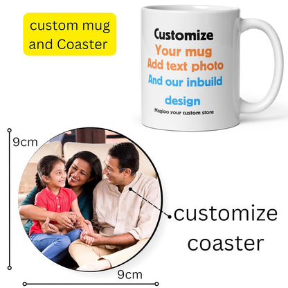 Personalized Photo Mug with Custom Message – Premium White Coffee Mug Gift for Couples, Personalized Birthday Gift for Husband, Wife, Brother, Sister, Friends, Mom, Dad.
