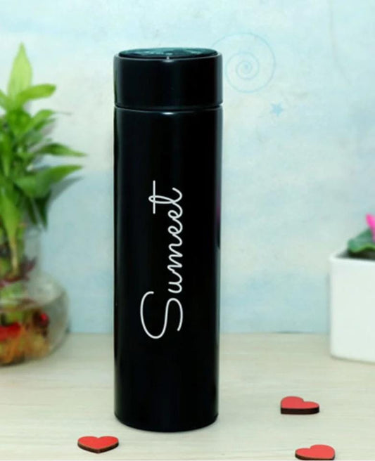 Personalized Smart Temperature Display Water Bottle | Customized Name Engraved Vacuum Insulated Flask | 500ml Stainless Steel Bottle